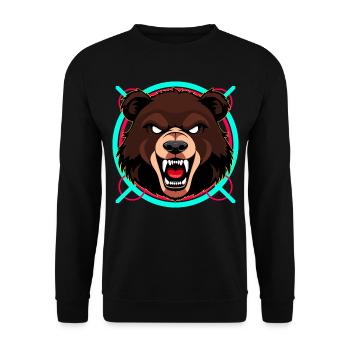 Angry Bear - Unisex Sweatshirt - black - Front - Alina (178cm) & Michal (187cm)