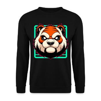 Böser Tiger - Unisex Pullover - Schwarz - Vorne - Alina (178cm) & Michal (187cm)