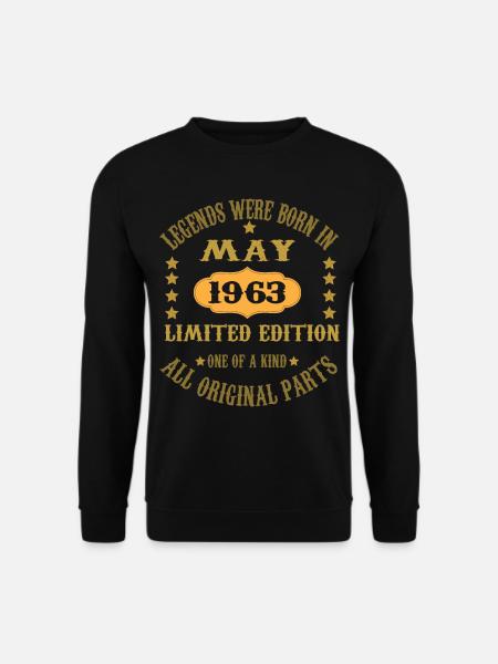Legenden wurden im Mai 1963 geboren - Unisex Pullover - Schwarz