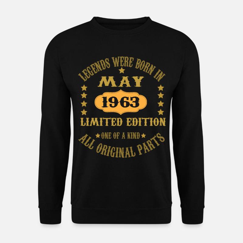 Legenden wurden im Mai 1963 geboren - Unisex Pullover - Schwarz