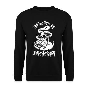 Protected By Witchcraft - Unisex Sweatshirt - black - Front - Alina (178cm) & Michal (187cm)