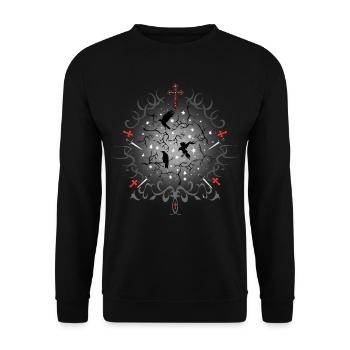 Gothic circle - Unisex Sweatshirt - black - Front - Alina (178cm) & Michal (187cm)