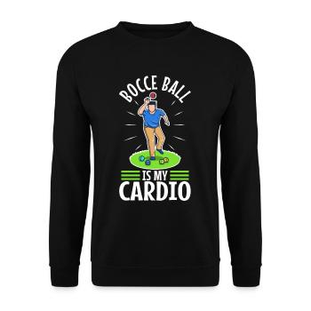 Bocce is my cardio - Unisex Sweatshirt - black - Front - Alina (178cm) & Michal (187cm)