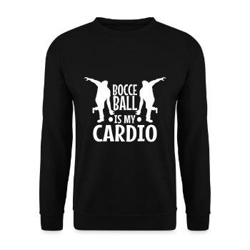 Bocce is my cardio - Unisex Sweatshirt - black - Front - Alina (178cm) & Michal (187cm)