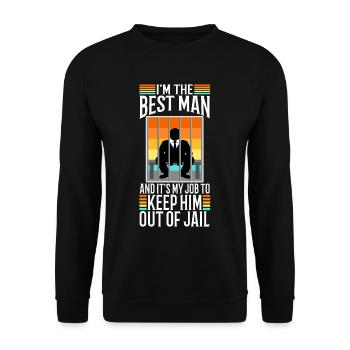 Je suis le meilleur homme - Sweat-shirt Unisexe - noir - Devant - Alina (178cm) & Michal (187cm)