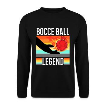 Légende de la pétanque - Sweat-shirt Unisexe - noir - Devant - Alina (178cm) & Michal (187cm)