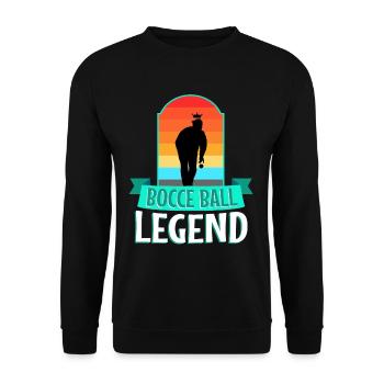 Légende de la pétanque - Sweat-shirt Unisexe - noir - Devant - Alina (178cm) & Michal (187cm)