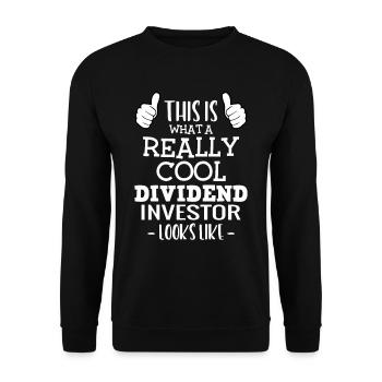 So sieht ein cooler Dividenden Investor aus - Unisex Pullover - Schwarz - Vorne - Alina (178cm) & Michal (187cm)
