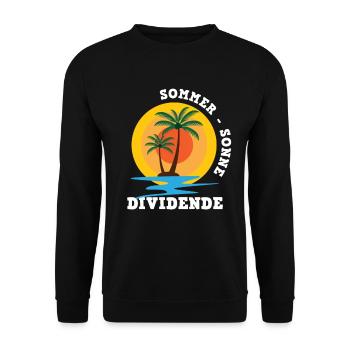 Sommer Sonne Dividende - Unisex Pullover - Schwarz - Vorne - Alina (178cm) & Michal (187cm)