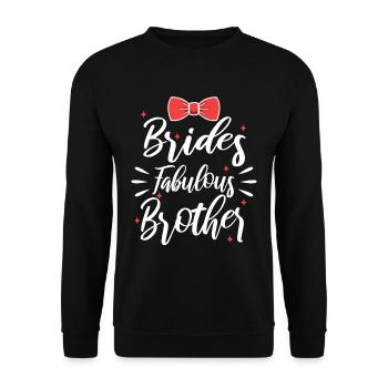 Brides fabulous Brother - Unisex Sweatshirt - black - Front - Alina (178cm) & Michal (187cm)