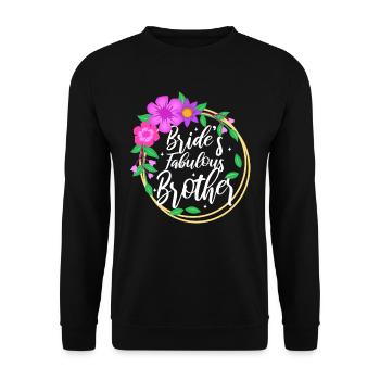 Brides fabulous Brother - Unisex Sweatshirt - black - Front - Alina (178cm) & Michal (187cm)