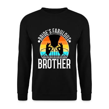 Brides fabulous Brother - Unisex Pullover - Schwarz - Vorne - Alina (178cm) & Michal (187cm)