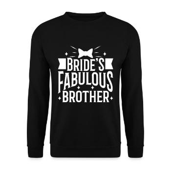 Brides fabulous Brother - Unisex Sweatshirt - black - Front - Alina (178cm) & Michal (187cm)