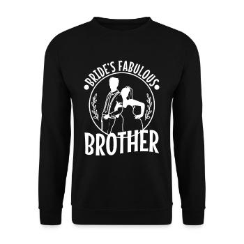 Brides fabulous Brother - Unisex Sweatshirt - black - Front - Alina (178cm) & Michal (187cm)
