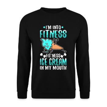 Im into fitness ice cream - Unisex Sweatshirt - black - Front - Alina (178cm) & Michal (187cm)