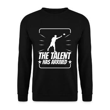 The Talent has arrived cornhole - Unisex Sweatshirt - black - Front - Alina (178cm) & Michal (187cm)