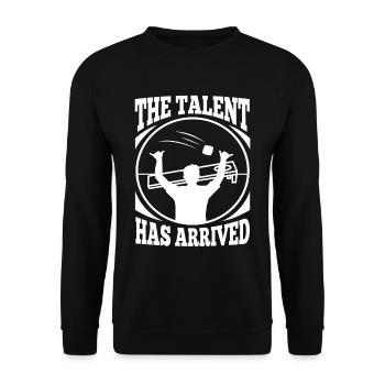 The Talent has arrived cornhole - Unisex Sweatshirt - black - Front - Alina (178cm) & Michal (187cm)
