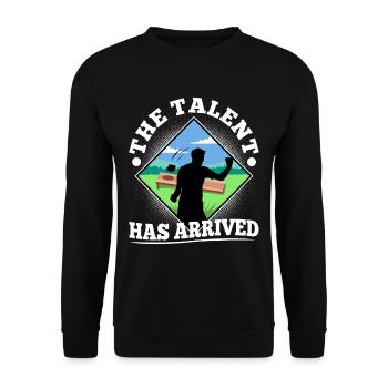 The Talent has arrived cornhole - Unisex Sweatshirt - black - Front - Alina (178cm) & Michal (187cm)