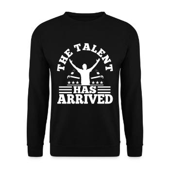 The Talent has arrived cornhole - Unisex Sweatshirt - black - Front - Alina (178cm) & Michal (187cm)