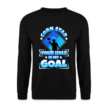 Corn star ton trou est mon objectif - Sweat-shirt Unisexe - noir - Devant - Alina (178cm) & Michal (187cm)