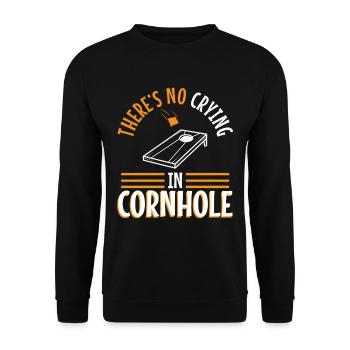 Theres no crying in cornhole - Unisex Pullover - Schwarz - Vorne - Alina (178cm) & Michal (187cm)