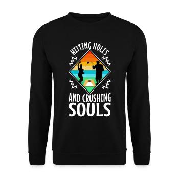 Frapper des trous et écraser des âmes - Sweat-shirt Unisexe - noir - Devant - Alina (178cm) & Michal (187cm)