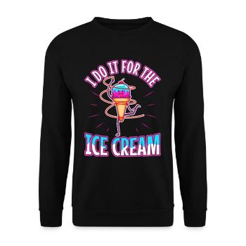 Je le fais pour la crème glacée - Sweat-shirt Unisexe - noir - Devant - Alina (178cm) & Michal (187cm)