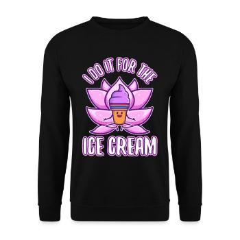 Je le fais pour la crème glacée - Sweat-shirt Unisexe - noir - Devant - Alina (178cm) & Michal (187cm)
