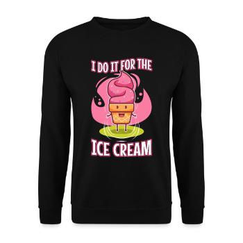 I Do It For The Ice Cream - Unisex Sweatshirt - black - Front - Alina (178cm) & Michal (187cm)
