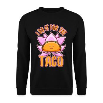 Je le fais pour les tacos - Sweat-shirt Unisexe - noir - Devant - Alina (178cm) & Michal (187cm)