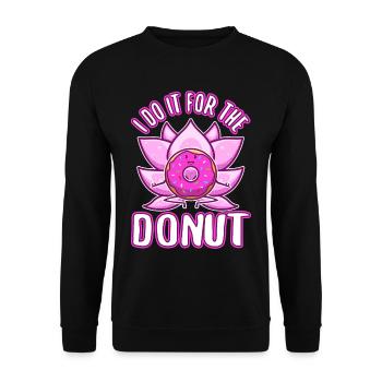 Je le fais pour les beignets - Sweat-shirt Unisexe - noir - Devant - Alina (178cm) & Michal (187cm)
