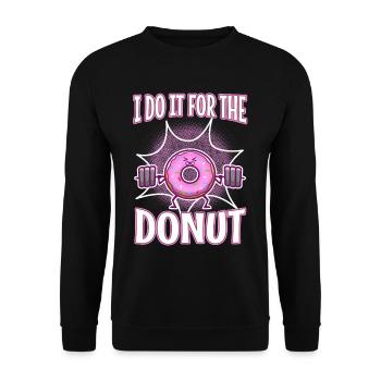 Je le fais pour les beignets - Sweat-shirt Unisexe - noir - Devant - Alina (178cm) & Michal (187cm)