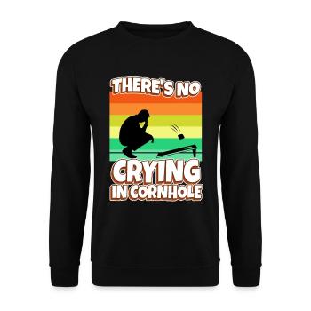 Theres no crying in cornhole - Unisex Pullover - Schwarz - Vorne - Alina (178cm) & Michal (187cm)