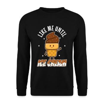 Lick Me Until Ice Cream - Unisex Pullover - Schwarz - Vorne - Alina (178cm) & Michal (187cm)