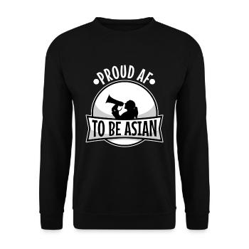 Fier d’être asiatique - Sweat-shirt Unisexe - noir - Devant - Alina (178cm) & Michal (187cm)