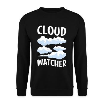 Cloud Watcher - Unisex Pullover - Schwarz - Vorne - Alina (178cm) & Michal (187cm)