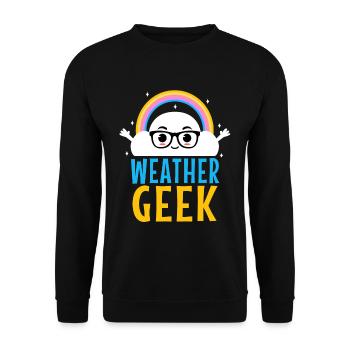Weather Geek - Unisex Pullover - Schwarz - Vorne - Alina (178cm) & Michal (187cm)