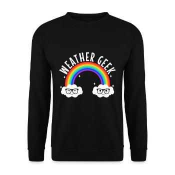 Weather Geek - Unisex Pullover - Schwarz - Vorne - Alina (178cm) & Michal (187cm)