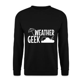 Weather Geek - Unisex Pullover - Schwarz - Vorne - Alina (178cm) & Michal (187cm)