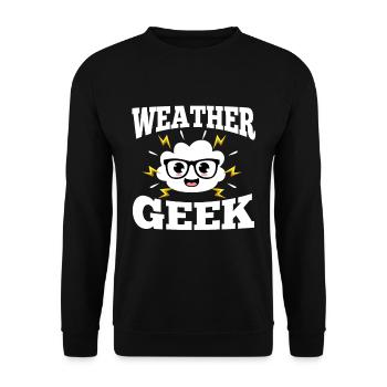 Weather Geek - Unisex Pullover - Schwarz - Vorne - Alina (178cm) & Michal (187cm)
