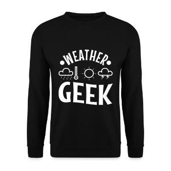 Weather Geek - Unisex Pullover - Schwarz - Vorne - Alina (178cm) & Michal (187cm)