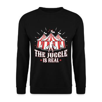 Le jonglage est réel - Sweat-shirt Unisexe - noir - Devant - Alina (178cm) & Michal (187cm)