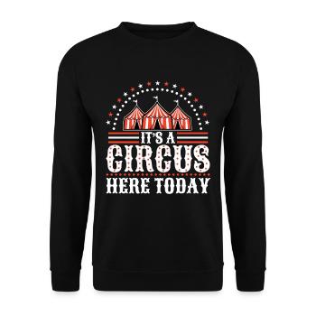 Warning its a circus here today - Unisex Pullover - Schwarz - Vorne - Alina (178cm) & Michal (187cm)