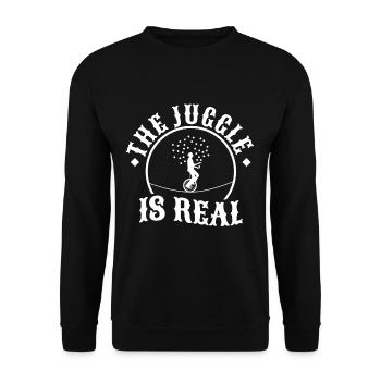 Le jonglage est réel - Sweat-shirt Unisexe - noir - Devant - Alina (178cm) & Michal (187cm)