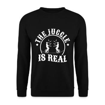Le jonglage est réel - Sweat-shirt Unisexe - noir - Devant - Alina (178cm) & Michal (187cm)