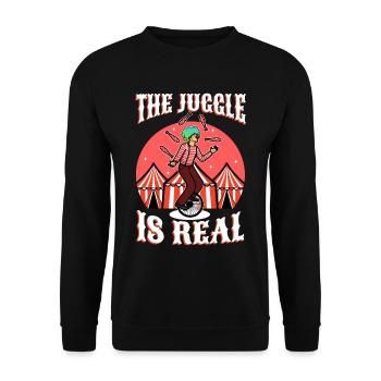 Le jonglage est réel - Sweat-shirt Unisexe - noir - Devant - Alina (178cm) & Michal (187cm)