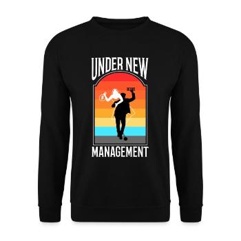 Under New Management - Unisex Sweatshirt - black - Front - Alina (178cm) & Michal (187cm)