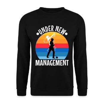 Under New Management - Unisex Sweatshirt - black - Front - Alina (178cm) & Michal (187cm)