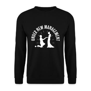 Under New Management groom - Unisex Sweatshirt - black - Front - Alina (178cm) & Michal (187cm)