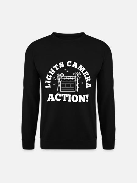 Lights camera action - Unisex Sweatshirt - black